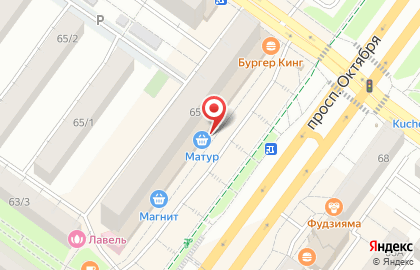 Цветочный салон МосРозаОПТ на проспекте Октября на карте