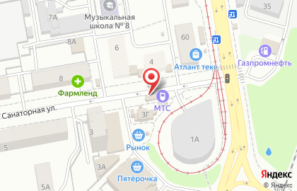 Микрофинансовая компания Деньгимигом на Санаторной улице на карте