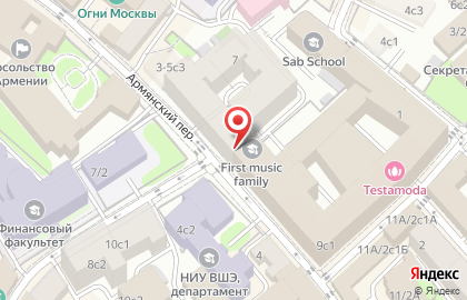 Школа танцев RenarDance в Армянском переулке на карте
