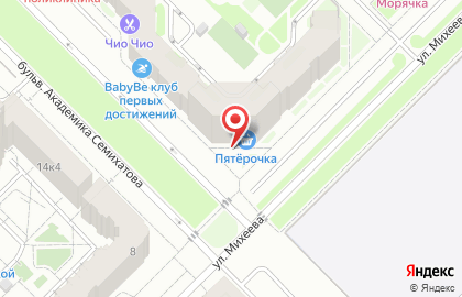 Супермаркет Пятёрочка в Екатеринбурге на карте