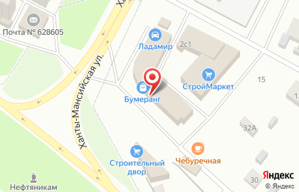 Магазин авточехлов и автоаксессуаров на Ханты-Мансийской улице на карте