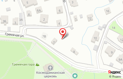 Церковь Косьмы и Дамиана с Гремячей Горы на карте