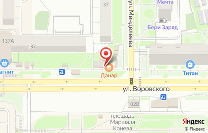 Золотой Гриль на улице Менделеева на карте