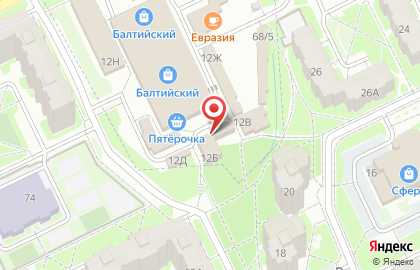 Магазин Золотой теленок на Балтийской улице на карте