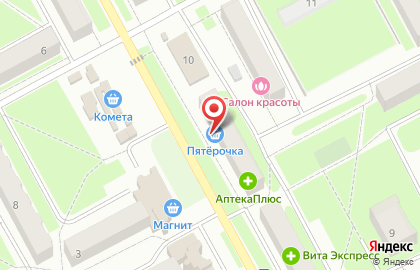 Супермаркет Пятёрочка в Красноглинском районе на карте