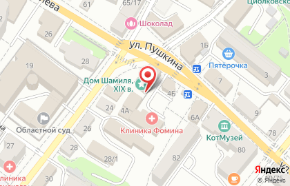 Калужский областной краеведческий музей на улице Пушкина на карте
