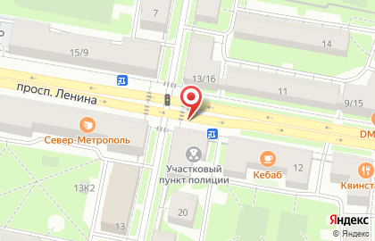 Киоск по продаже печатной продукции Полюс в Петроградском районе на карте