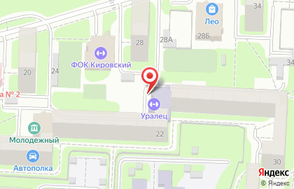 Центр спортивного и патриотического воспитания Уралец на карте