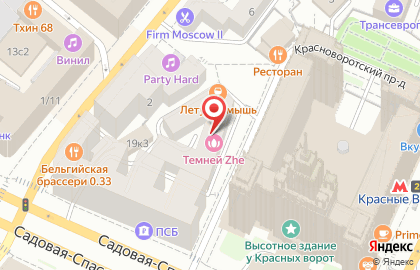 Суши-бар Fire fish на Садовой-Спасской улице на карте