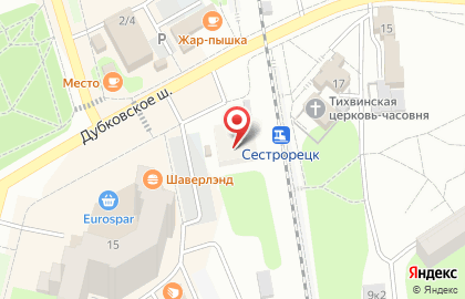 Магазин цветов Цветовик на Дубковском шоссе в Сестрорецке на карте