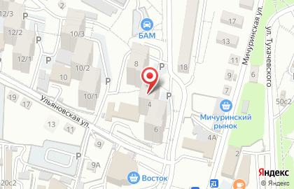 Пена на Ульяновской улице на карте