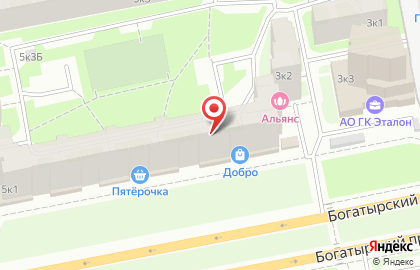 Компания Мир Натяжных потолков на Богатырском проспекте на карте