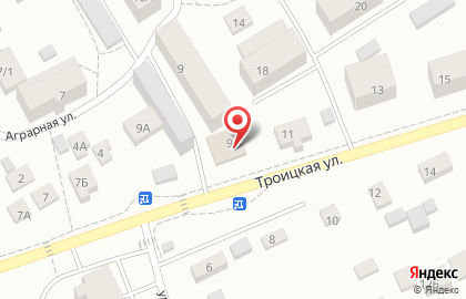 Продуктовый магазин Галактика на Троицкой улице на карте
