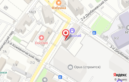 Цветочный магазин Город роз на Дербеневской улице на карте