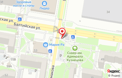 Рекламная перетяжка, РГ Торговая Марка на Балтийской улице на карте