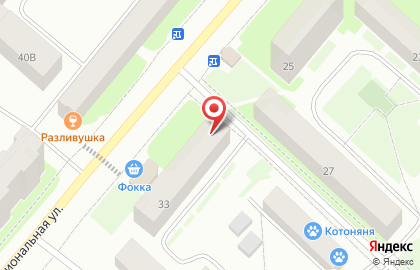 Продуктовый магазин Интер на карте
