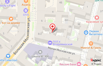 Банк Сосьете Женераль Восток (круглосуточно) на Большой Московской улице на карте