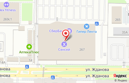 Сеть водных павильонов Мир здоровья на улице Доватора на карте