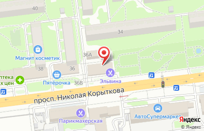 Мясной магазин Цыпа на проспекте Николая Корыткова на карте