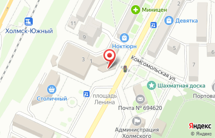 Супермаркет напитков Винлаб на площади Ленина на карте