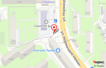 Киоск по продаже фруктов и овощей на улице Нормандия-Неман на карте