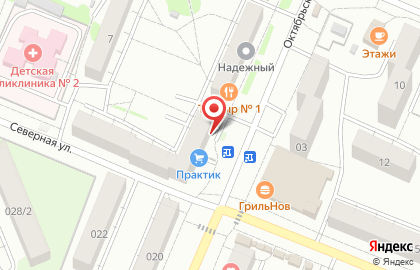 Продовольственный магазин Монарх на Октябрьской улице на карте
