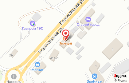 Развлекательный комплекс Парадиз на Корочанской улице на карте