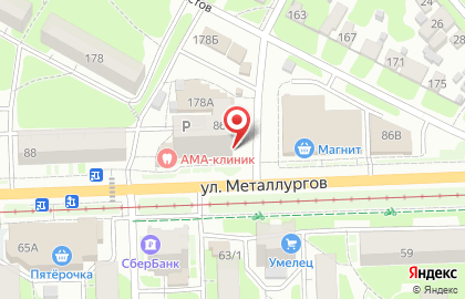 Ювелирный салон Лазурит на улице Металлургов на карте