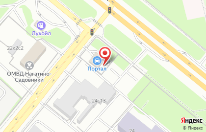 Шиномонтажная мастерская в Москворечье-Сабурово на карте