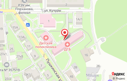 Детская городская больница Пятигорская городская детская больница на Пушкинской улице на карте