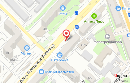 Магазин бытовой химии Рубль Бум на проспекте Фридриха Энгельса на карте