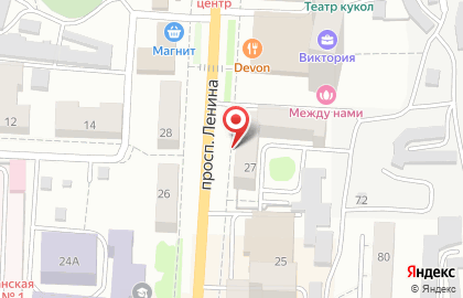 АКБ МОСОБЛБАНК на проспекте Ленина на карте