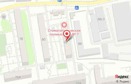 Стоматологическая поликлиника №7 в Свердловском районе на карте