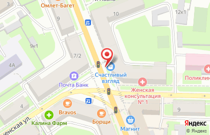 Салон оптики Счастливый взгляд на Большой Санкт-Петербургской улице на карте