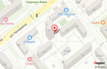 Марина на улице Чичерина на карте