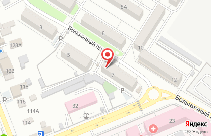 Пенный бутик Полторашка в Больничном проезде на карте