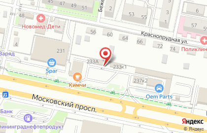 Магазин замороженных продуктов Ледяное Сердце на Московском проспекте на карте