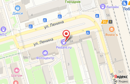 Торговый центр Альянс на улице Ленина на карте