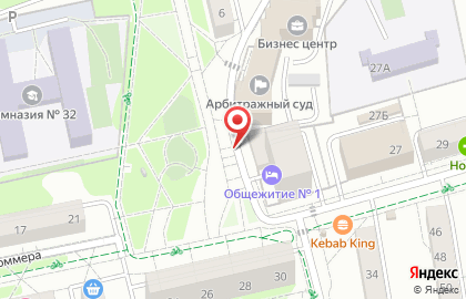 Общежитие БФУ на улице Генерала Соммера на карте