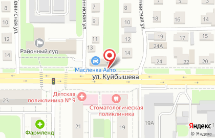Сеть пунктов замены масла Shell центр в Курчатовском районе на карте