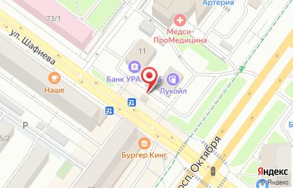 Экспресс-кофейня Red Cup в Октябрьском районе на карте