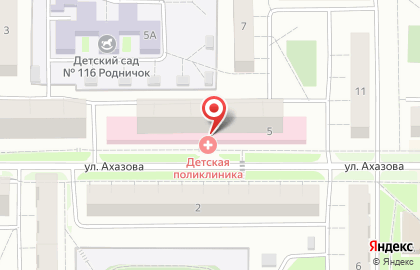 Детская поликлиника №4 в Чебоксарах на карте