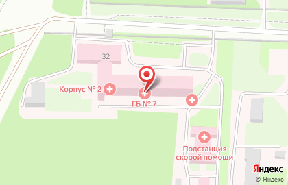 Городская больница №7 на Пушкинской улице на карте