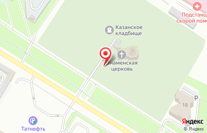 Казанское кладбище на карте