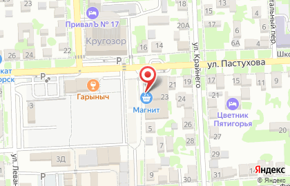 Супермаркет Магнит на улице Пастухова на карте