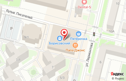 Детский фитнес-клуб Марвик на улице Лермонтова на карте