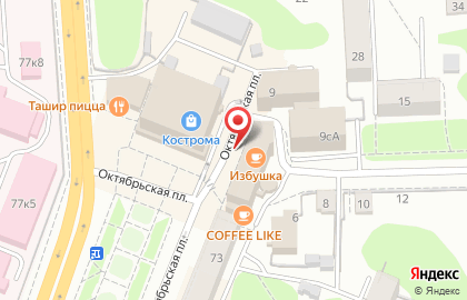 Микрофинансовая организация Займ на Октябрьской площади на карте