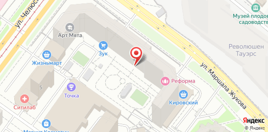 Клиника косметологии Реформа на улице Маршала Жукова на карте