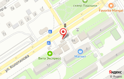 Магазин свежей выпечки на улице Колотилова на карте