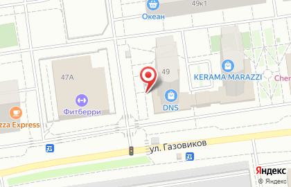 Супермаркет цифровой и бытовой техники DNS на улице Газовиков на карте